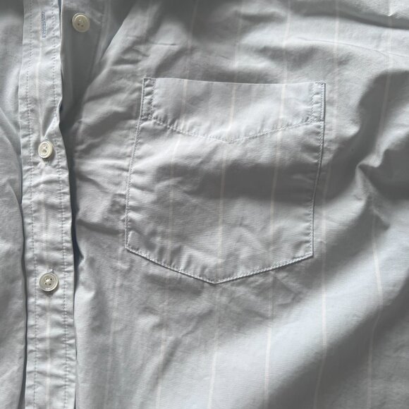 Aritzia Women's Wilfred Free Striped Short Sleeve Button Down Shirt - Picture 4 of 6